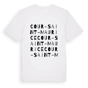 Cour-Saint-Maurice ordlek t-shirt – ekologisk bomull t-shirt från Pinshirt