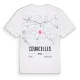 Courcelles karta t-shirt