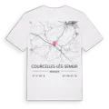 Courcelles-lès-Semur karta t-shirt