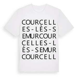 Courcelles-lès-Semur ordlek t-shirt – ekologisk bomull t-shirt från Pinshirt