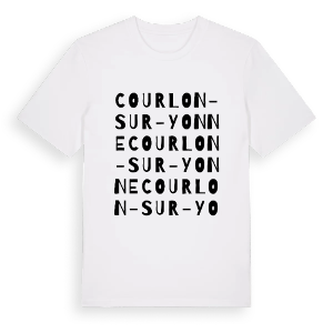 Courlon-sur-Yonne ordlek t-shirt – ekologisk bomull t-shirt från Pinshirt