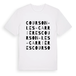 Courson-les-Carrières ordlek t-shirt – ekologisk bomull t-shirt från Pinshirt