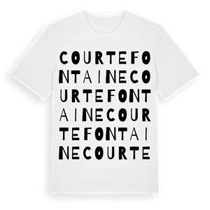 Courtefontaine ordlek t-shirt – ekologisk bomull t-shirt från Pinshirt