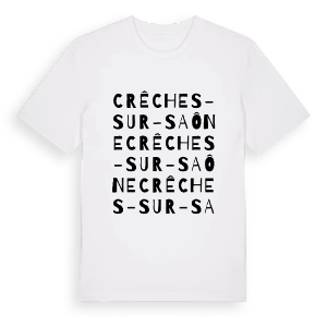 Crêches-sur-Saône ordlek t-shirt – ekologisk bomull t-shirt från Pinshirt