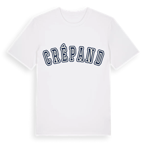 Crépand college t-shirt – ekologisk bomull t-shirt från Pinshirt