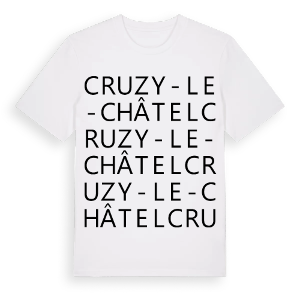 Cruzy-le-Châtel ordlek t-shirt – ekologisk bomull t-shirt från Pinshirt