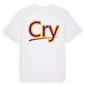 Cry baseball t-shirt – ekologisk bomull t-shirt från Pinshirt