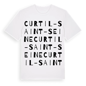 Curtil-Saint-Seine ordlek t-shirt – ekologisk bomull t-shirt från Pinshirt