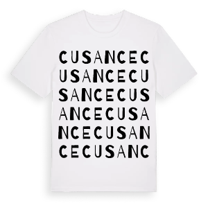 Cusance ordlek t-shirt – ekologisk bomull t-shirt från Pinshirt
