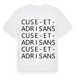 Cuse-et-Adrisans ordlek t-shirt – ekologisk bomull t-shirt från Pinshirt