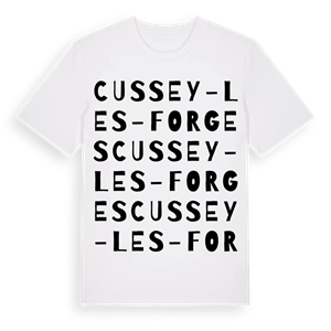 Cussey-les-Forges ordlek t-shirt – ekologisk bomull t-shirt från Pinshirt