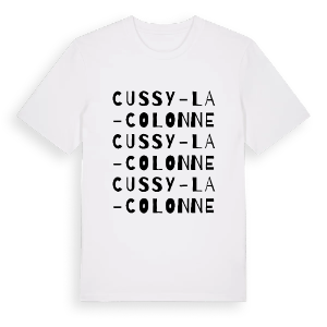 Cussy-la-Colonne ordlek t-shirt – ekologisk bomull t-shirt från Pinshirt