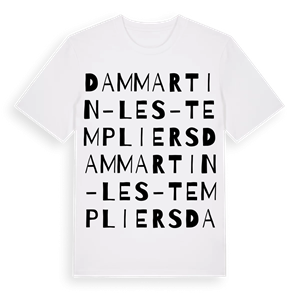 Dammartin-les-Templiers ordlek t-shirt – ekologisk bomull t-shirt från Pinshirt