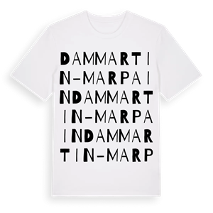 Dammartin-Marpain ordlek t-shirt – ekologisk bomull t-shirt från Pinshirt