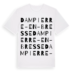 Dampierre-en-Bresse ordlek t-shirt – ekologisk bomull t-shirt från Pinshirt