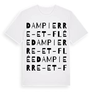 Dampierre-et-Flée ordlek t-shirt – ekologisk bomull t-shirt från Pinshirt