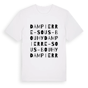 Dampierre-sous-Bouhy ordlek t-shirt – ekologisk bomull t-shirt från Pinshirt