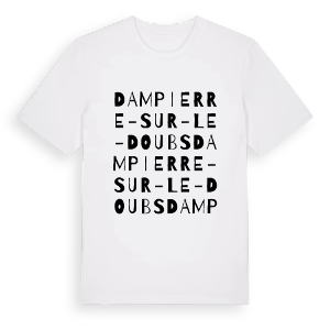 Dampierre-sur-le-Doubs ordlek t-shirt – ekologisk bomull t-shirt från Pinshirt