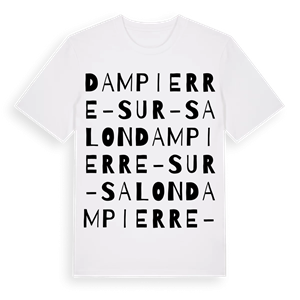 Dampierre-sur-Salon ordlek t-shirt – ekologisk bomull t-shirt från Pinshirt