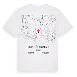 Dezize-lès-Maranges karta t-shirt – ekologisk bomull t-shirt från Pinshirt