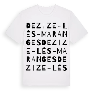 Dezize-lès-Maranges ordlek t-shirt – ekologisk bomull t-shirt från Pinshirt