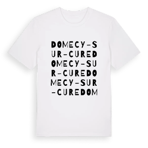 Domecy-sur-Cure ordlek t-shirt – ekologisk bomull t-shirt från Pinshirt