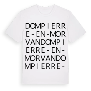 Dompierre-en-Morvan ordlek t-shirt – ekologisk bomull t-shirt från Pinshirt