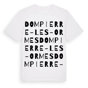 Dompierre-les-Ormes ordlek t-shirt – ekologisk bomull t-shirt från Pinshirt