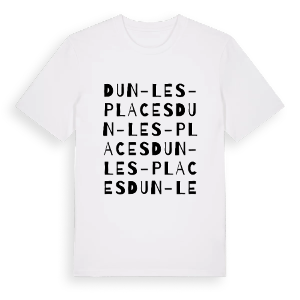 Dun-les-Places ordlek t-shirt – ekologisk bomull t-shirt från Pinshirt