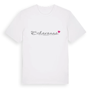 Échavanne hjärta t-shirt – ekologisk bomull t-shirt från Pinshirt