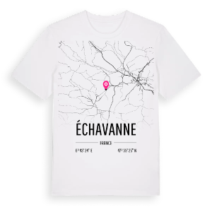 Échavanne karta t-shirt – ekologisk bomull t-shirt från Pinshirt