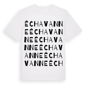 Échavanne ordlek t-shirt – ekologisk bomull t-shirt från Pinshirt