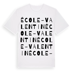 École-Valentin ordlek t-shirt – ekologisk bomull t-shirt från Pinshirt