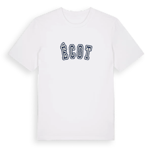 Écot college t-shirt – ekologisk bomull t-shirt från Pinshirt