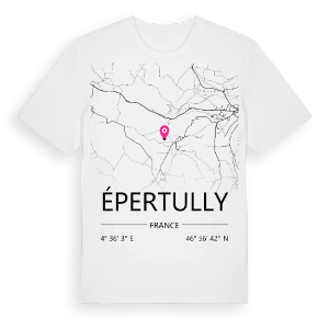 Épertully karta t-shirt – ekologisk bomull t-shirt från Pinshirt