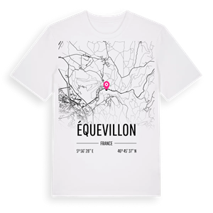 Équevillon karta t-shirt – ekologisk bomull t-shirt från Pinshirt