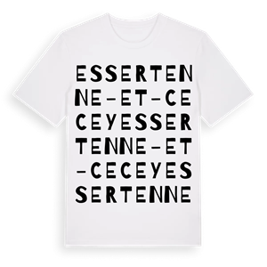Essertenne-et-Cecey ordlek t-shirt – ekologisk bomull t-shirt från Pinshirt