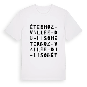 Éternoz-Vallée-du-Lison ordlek t-shirt – ekologisk bomull t-shirt från Pinshirt