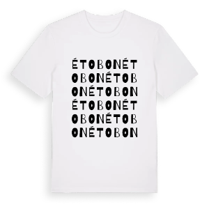 Étobon ordlek t-shirt – ekologisk bomull t-shirt från Pinshirt