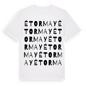 Étormay ordlek t-shirt – ekologisk bomull t-shirt från Pinshirt
