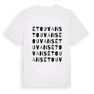 Étouvans ordlek t-shirt – ekologisk bomull t-shirt från Pinshirt