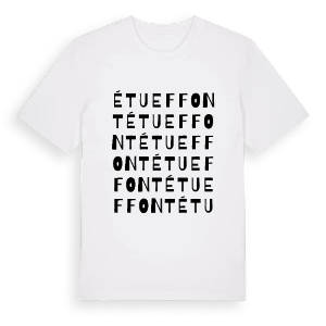 Étueffont ordlek t-shirt – ekologisk bomull t-shirt från Pinshirt