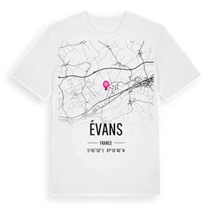 Évans karta t-shirt – ekologisk bomull t-shirt från Pinshirt