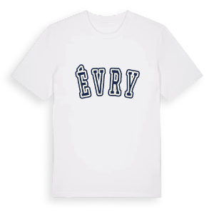 Évry college t-shirt – ekologisk bomull t-shirt från Pinshirt