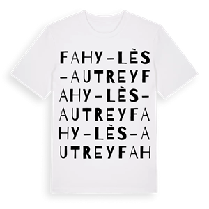 Fahy-lès-Autrey ordlek t-shirt – ekologisk bomull t-shirt från Pinshirt