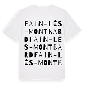 Fain-lès-Montbard ordlek t-shirt – ekologisk bomull t-shirt från Pinshirt