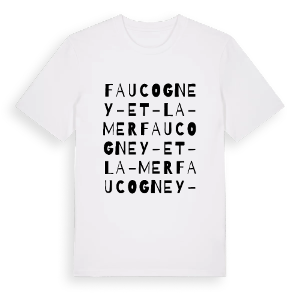 Faucogney-et-la-Mer ordlek t-shirt – ekologisk bomull t-shirt från Pinshirt