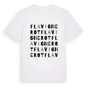 Flavignerot ordlek t-shirt – ekologisk bomull t-shirt från Pinshirt