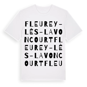 Fleurey-lès-Lavoncourt ordlek t-shirt – ekologisk bomull t-shirt från Pinshirt