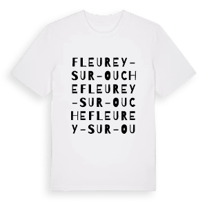 Fleurey-sur-Ouche ordlek t-shirt – ekologisk bomull t-shirt från Pinshirt